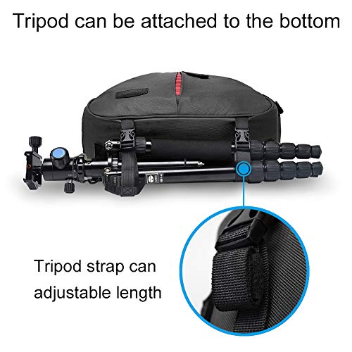 Camera Bag Sling Backpack Camera Case Waterproof with Rain Cover Tripod Holder