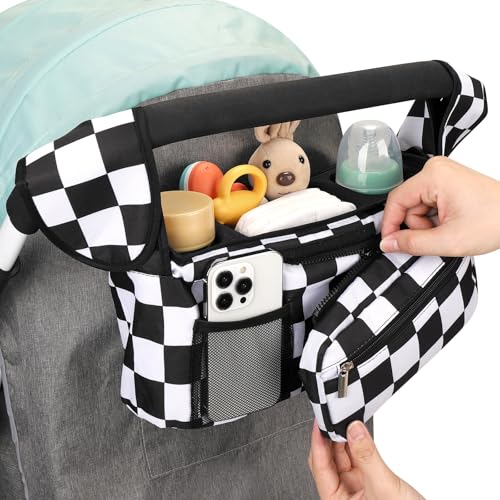 Universal Stroller Organizer with Insulated Cup Holder