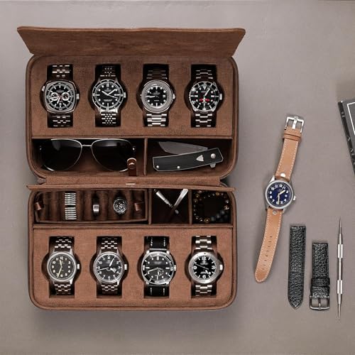 8 Watch Travel Case Storage Organizer for 8 Watches