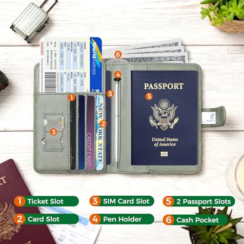 Premium Leather Passport Holder Covers Case