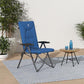 Folding Padded Camping Chair 4 Positon Adjustable Recliner with High Back Support Portable for Adults