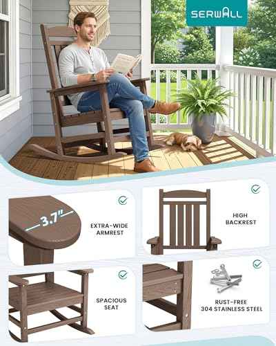 Outdoor Rocking Chair Set of 4 (4 Count)