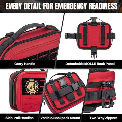 Vehicle IFAK Trauma Kit with CAT Tourniquet Red