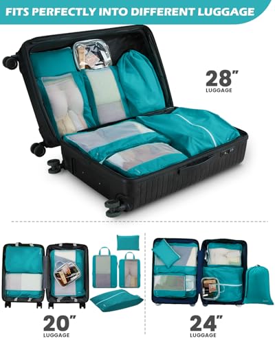 Compression Packing Cubes for Travel (8 Count)