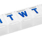 Weekly Pill Organizer - 7-Day Pill Planner Extra Large Pill Planner and Daily Pill Organizer and Medicine Reminder, Monday to Sunday Compartments - BPA Free - Travel Pill Box Case (Pack of 3)