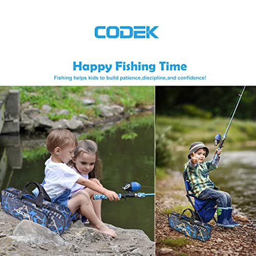 Kids Fishing Pole Set with Full Starter Kits 2 Set Portable Telescopic Fishing Rod and Spincast Reel Cambos with a Fishing Net and 2 Buckets for Boys Girls and Youth (2 Count)