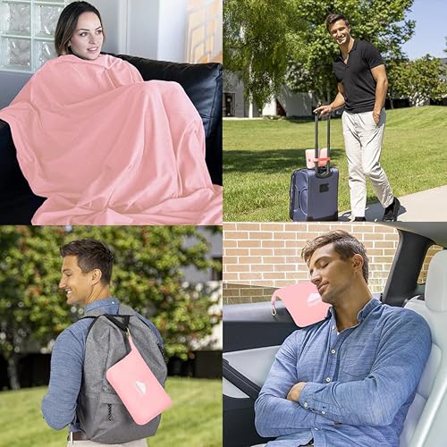 Premium Soft Lightweight Travel Blanket Airplane Throw