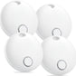 Air Tracker 4 Pack, Smart Bluetooth Tracker Works with Apple Find My (iOS Only), Item Finder Locator for Keys, Luggage, Backpack, IP67 Waterproof, White