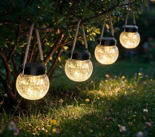 4 Pack M Size Solar Lantern Gifts for Women (4 Count)