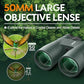 12x50 Binoculars for Adults High Powered for Bird Watching Green