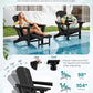 Folding Adjustable Adirondack Chairs with Footrest Set of 2 (2 Count)