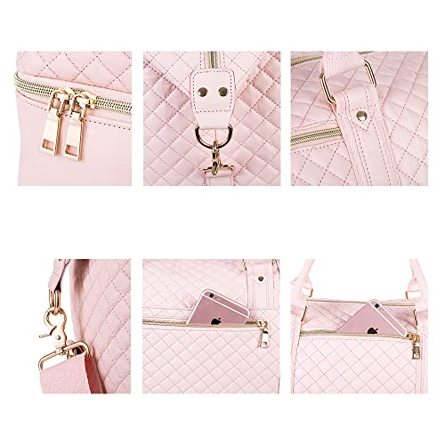 Leather Travel Bag with Shoe Pouch