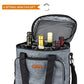 Insulated Wine Carrier 6 Bottle Bag Tote Removable Padded Divider Cooler