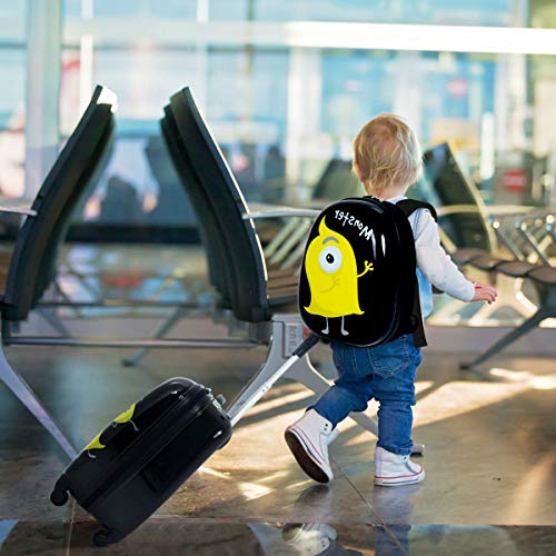 Kids Luggage 12" Toddler Backpack & 16" Travel Suitcase with Wheels (2 Count)