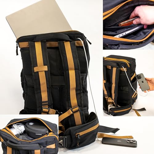 DAE Pack – All-in-One, Airline Approved Carry-On Backpack. Multi-Use Daypack with Pockets for Hydration Reservoir and Laptop, for School, Work, Travel, Hiking & Commuting. Includes Rain Cover