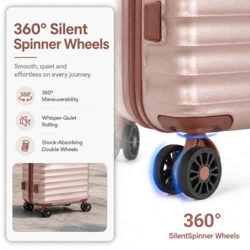 Carry On Luggage 22x14x9 Airline Approved Suitcase with Wheels