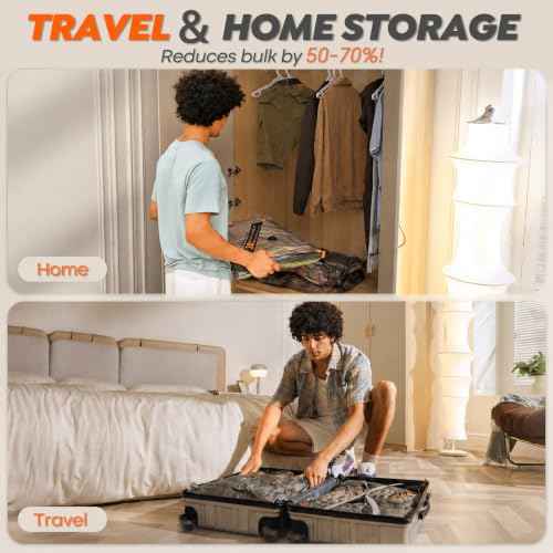 Rechargeable Wireless Pump Travel Storage Bags Set (16 Count)