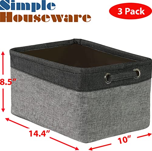 14.4" x 10" Slim Large Fabric Storage Bin (3 Count)