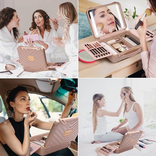 Travel Makeup Case with Mirror