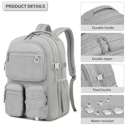 Water Resistant Daypack with Mulitiple Pockets for School Travel Outdoor College