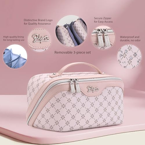 Travel Makeup Bag Cosmetic Bags for Women (3 Count)