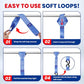 MOCA Heavy Duty Ratchet Straps Tie Down 4 Pack 1.6" x 8 ft (4 Count)