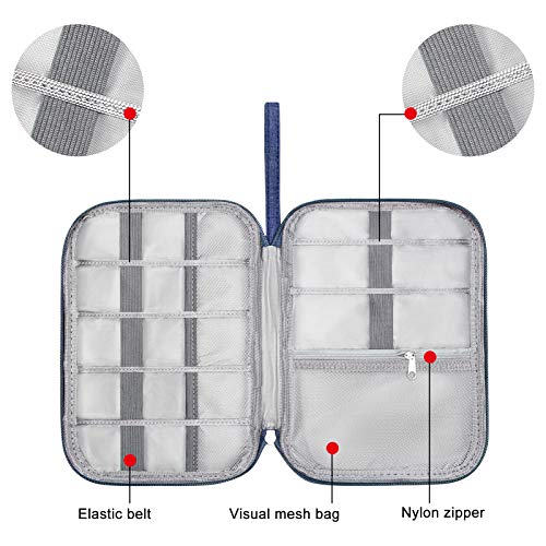 Travel Electronics Organizer Portable Cable Organizer Bag for Storage Electronic Accessories Case for Cord