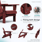 Outdoor Adirondack Chair Set of 4 with 2 Cup Holders (4 Count)