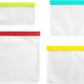 12 Pack Variety Reusable Food Storage Bags, Food Grade Silicone PEVA Material, Double Zipper, Freezer Safe, BPA-Free (4 Snack, 4 Sandwich, 2 Quart, 2 Gallon)