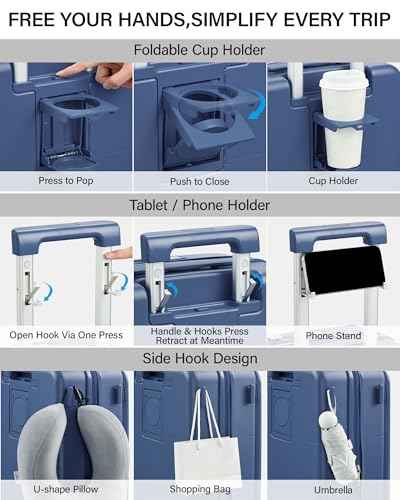 20 Inch Expandable Carry On Luggage 22x14x9 Airline Approved