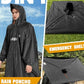 Hooded Rain Poncho for Adult Waterproof Lightweight Raincoat