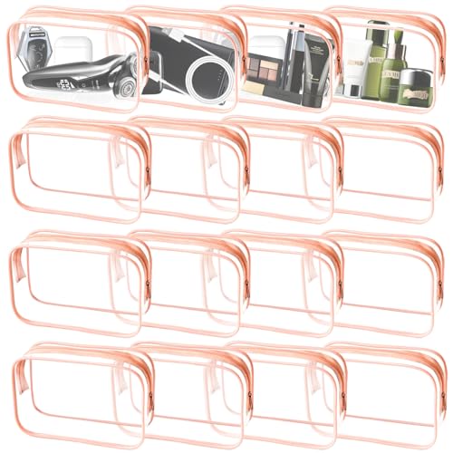 16 Pieces Clear Makeup Bags Bulk (16 Count)