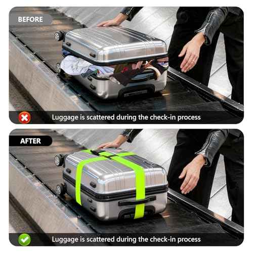 Cross Luggage Straps for Suitcase and Luggage Tags 3 Packs