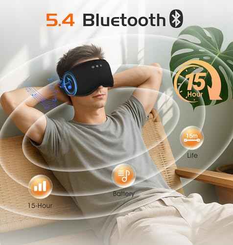 Bluetooth Sleep Mask with 2 Removable 3D Contoured Cup