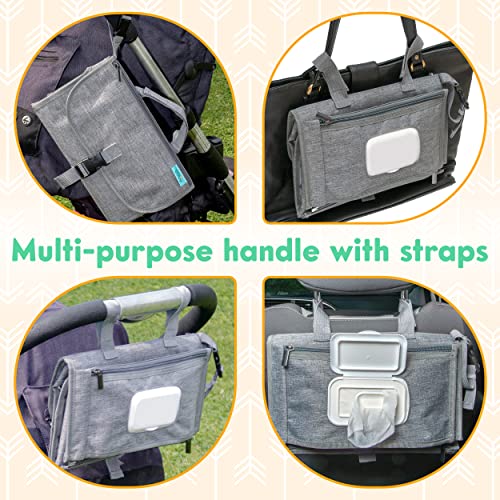 Portable Diaper Changing Pad with Wipes Pocket