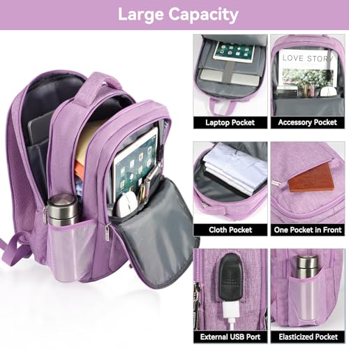15.6 Inch Travel Laptop Backpack with USB Port