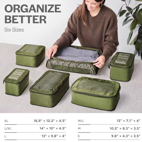 Compression Packing Cubes for Travel (6 Count)