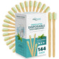 144 Pack Disposable Bamboo Toothbrushes with Toothpaste (144 Count)