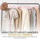Premium Velvet Hangers 50 Pack Ultra Thin Non Slip Adult Felt Space Saving Suit Hanger for Closet Heavy Duty Coat Pants Jackets Dress Hangers 360° Swivel Hook Hold Upto 10 lbs Pink (50 Count)