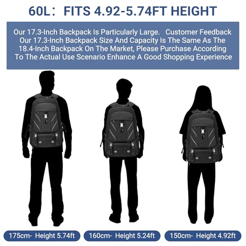 17.3 Inch Travel Laptop Backpack with Shoe Compartment