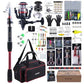6FT 24T Telescopic Fishing Rod & Reel Combo Kit Freshwater Bass