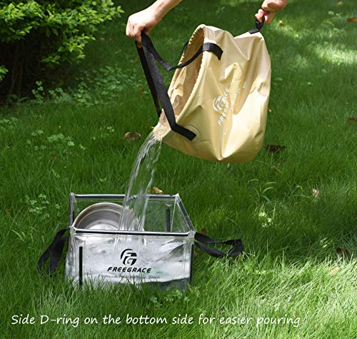 Collapsible Bucket with Mesh Tool Pocket