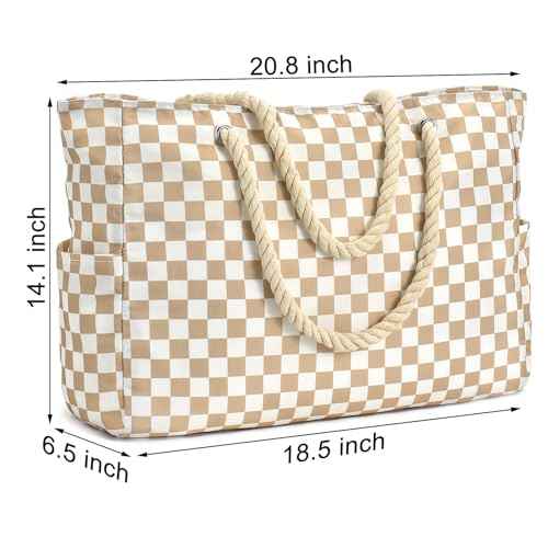 Beach Bags for Women Large Waterproof Beach Tote Bag Zipper Beach Bags Waterproof Sandproof Swim Pool Bag Large Tote