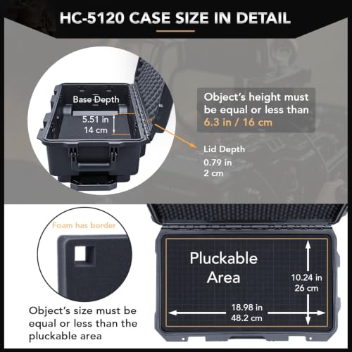 HC 5120 Hard Case with Wheels and Foam