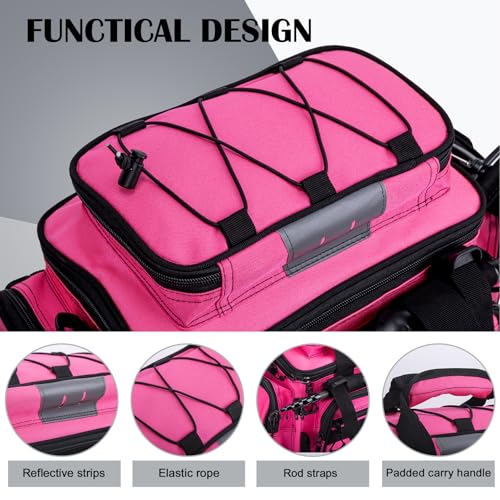 Fishing Tackle Bag with 4 3600 Tackle Boxes