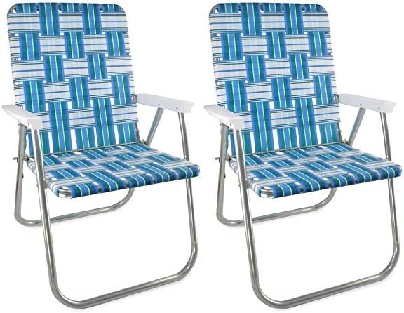 Outdoor Chairs for Camping. Made with Lightweight Aluminum Frames and UV (2 Count)