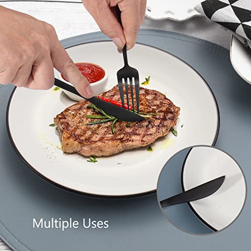 Matte Black Silverware Set (4 Count)
