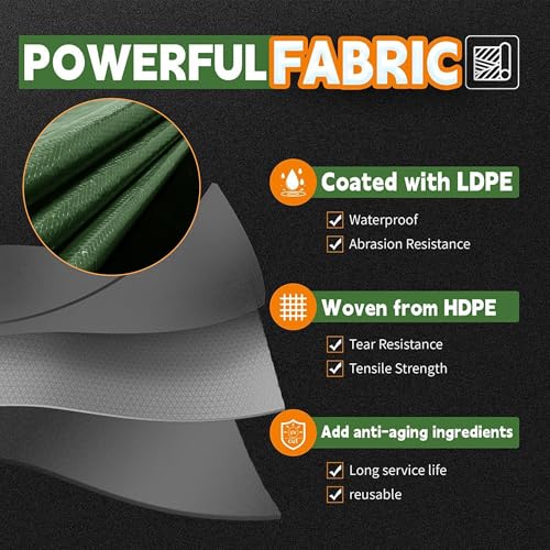 6x8 Feet Tarp Waterproof