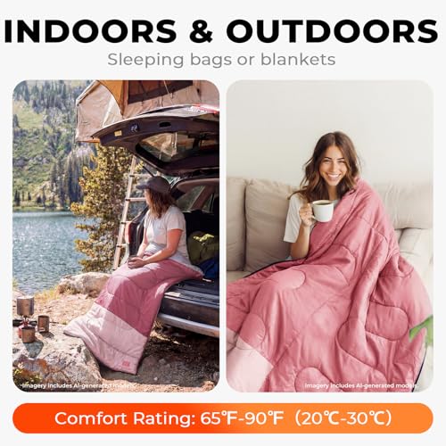 Warm Weather Lightweight Sleeping Bag for Adults