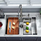 Kitchen Sink 30 x 22 x 10 Drop in Kitchen Sink 16 Gauge Stainless Steel Kitchen Sinks Single Bowl Workstation Sink with Cutting Board